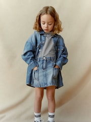 Джинсовый синий - 100% Cotton Cargo Skirt (3-16yrs) - Изображение 1 из 7