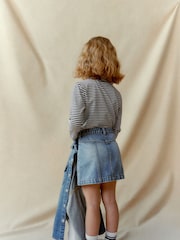 Джинсовый синий - 100% Cotton Cargo Skirt (3-16yrs) - Изображение 4 из 7