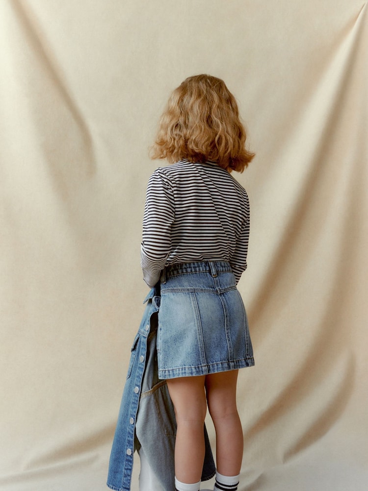 Denim Skirt Next Buy Mid Blue Puffball Midi Denim Skirt From The