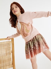 Gold Ombre Sequin Skirt (3-16yrs) - Image 3 of 7