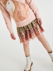 Gold Ombre Sequin Skirt (3-16yrs) - Image 5 of 7