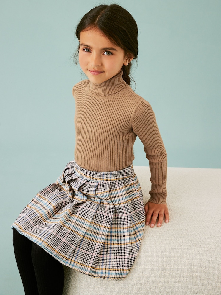 Pink Pleated Check Skirt (3-16yrs) - Image 2 of 5