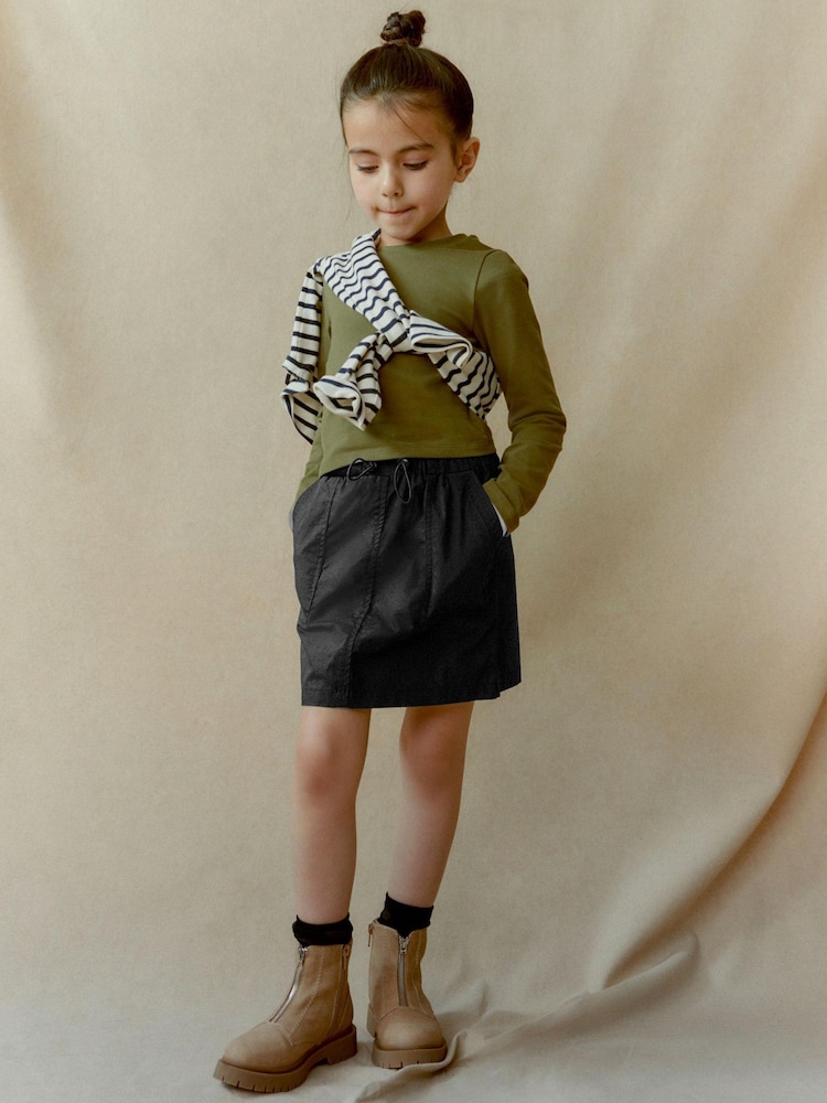 Black Parachute Cargo Skirt (3-16yrs) - Image 5 of 8