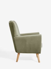 Soft Velvet Sage Green Wilson II Highback Armchair - Image 7 of 10