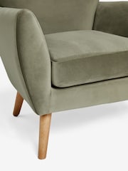 Soft Velvet Sage Green Wilson II Highback Armchair - Image 9 of 10