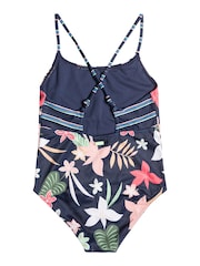 Roxy Girls Navy Vacay For Life Floral Printed Swimsuit - Image 2 of 2