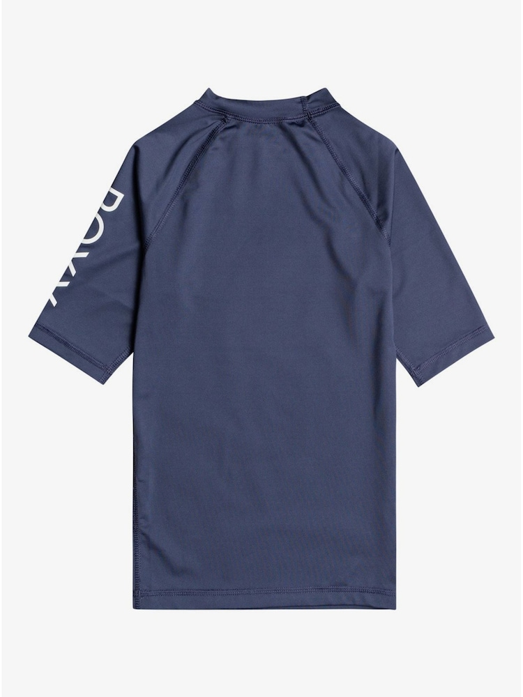 Blau - Roxy Mädchen Kurzärmeliges Sonnenschutz-Shirt mit Herzlogo - Bild 2 von 2