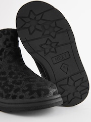 Black Sparkle Animal Print Chelsea Boots - Image 5 of 5