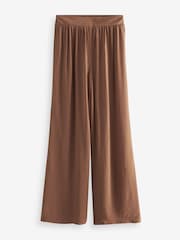 Chocolate Brown Rochelle Sheer Beach Trousers - Image 6 of 7