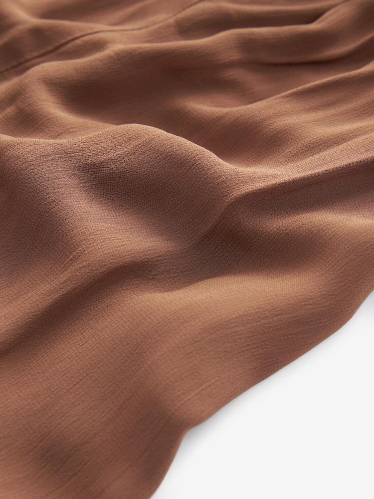 Chocolate Brown Rochelle Sheer Beach Trousers - Image 7 of 7