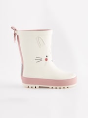 White Bunny Print Wellies - Image 2 of 6