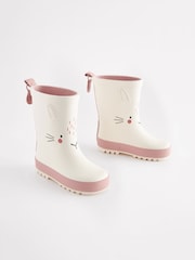 White Bunny Print Wellies - Image 3 of 6