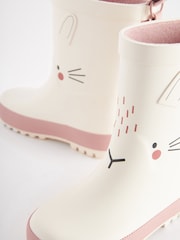White Bunny Print Wellies - Image 5 of 6