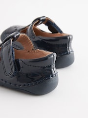 Bleu marine verni - Chaussures bébé style salomé - Image 3 de 5