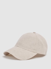 Reiss Stone Dawson Cotton-Linen Blend Baseball Cap - Image 1 of 4