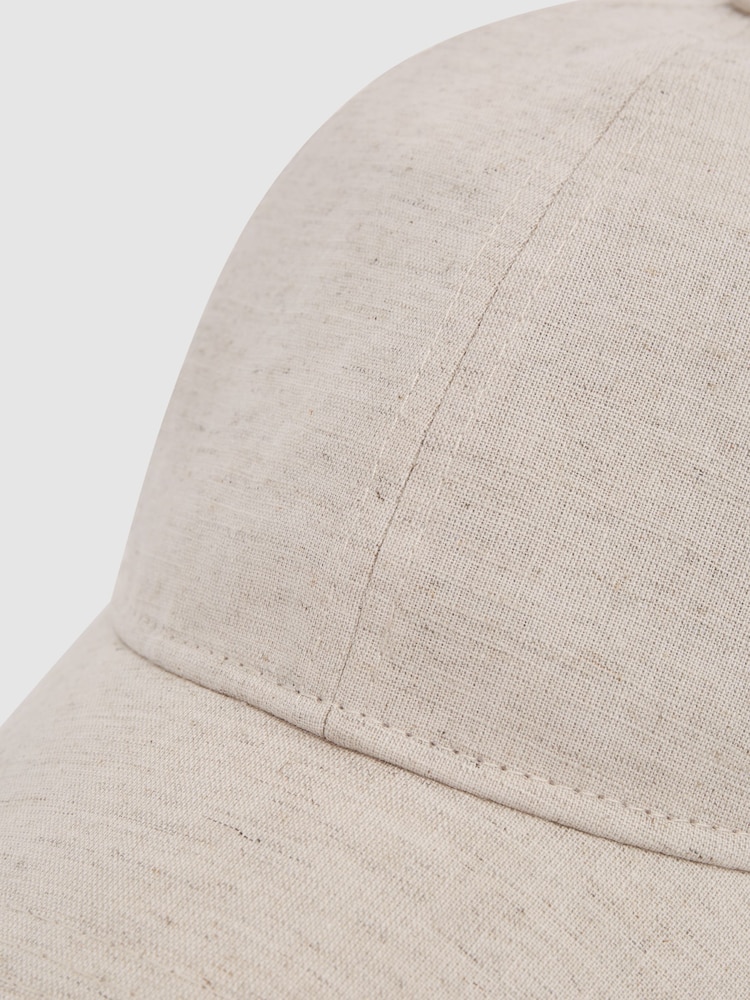 Reiss Stone Dawson Cotton-Linen Blend Baseball Cap - Image 4 of 4