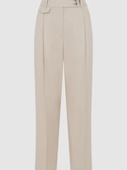 Reiss Stone River High Rise Cropped Tapered Trousers - Image 2 of 7