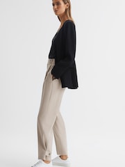 Reiss Stone River High Rise Cropped Tapered Trousers - Image 7 of 7