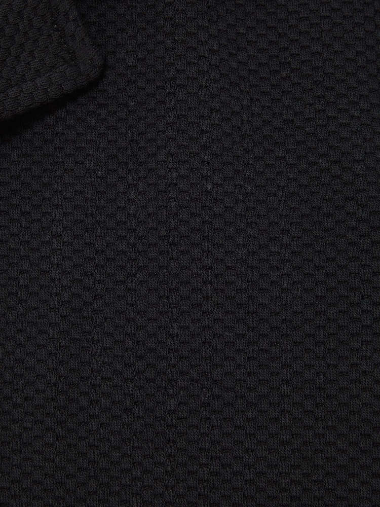 Reiss Navy Koen Junior Short Sleeve Cuban Collar Shirt - Image 6 of 6