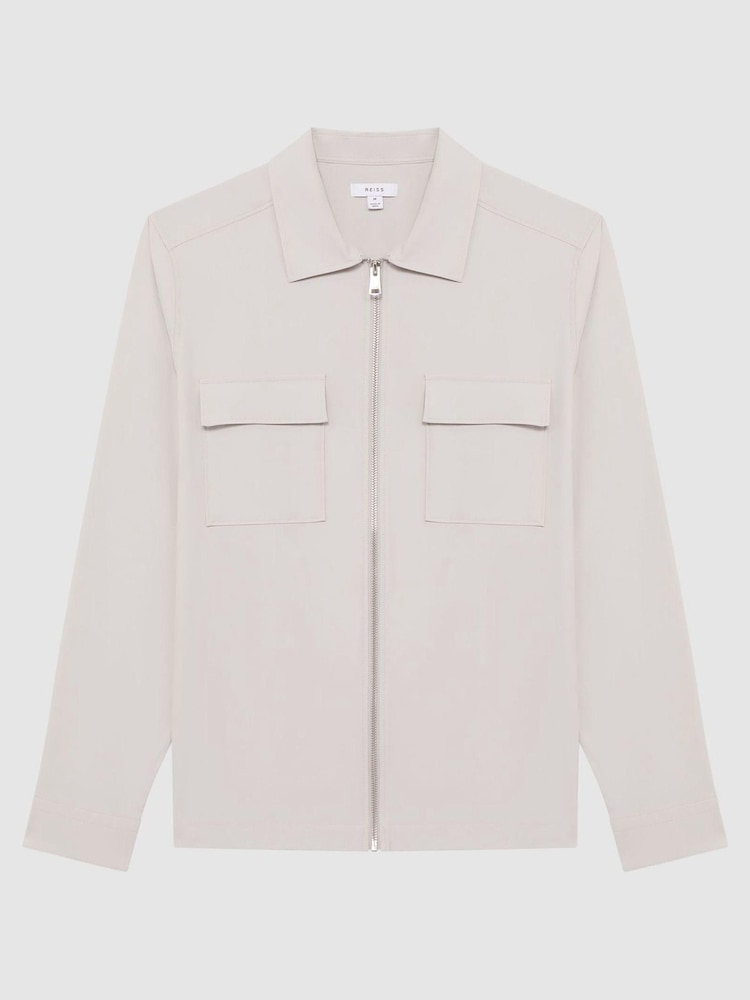 Reiss Stone Pump Technical Pocket Zip Through Jacket - Image 2 of 6