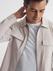 Reiss Stone Pump Technical Pocket Zip Through Jacket - Image 4 of 6