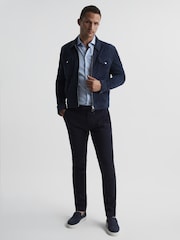 Reiss Navy Eastbury Slim Fit Chinos - Image 3 of 5