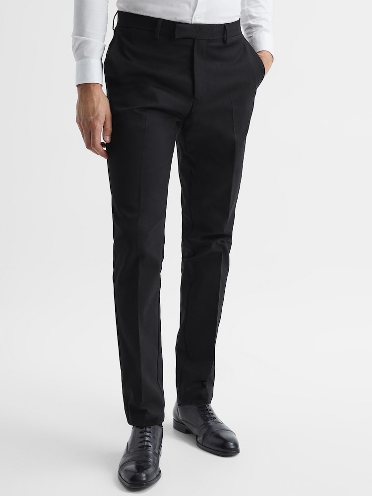 Reiss Black Eastbury Slim Fit Chinos - Image 1 of 5