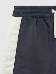 Reiss Navy/Ecru Surf Junior Drawstring Contrast Swim Shorts - Image 7 of 7