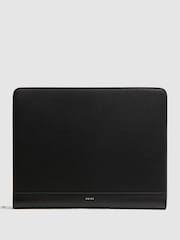 Reiss Black Declan Saffiano Leather Folio - Image 1 of 5