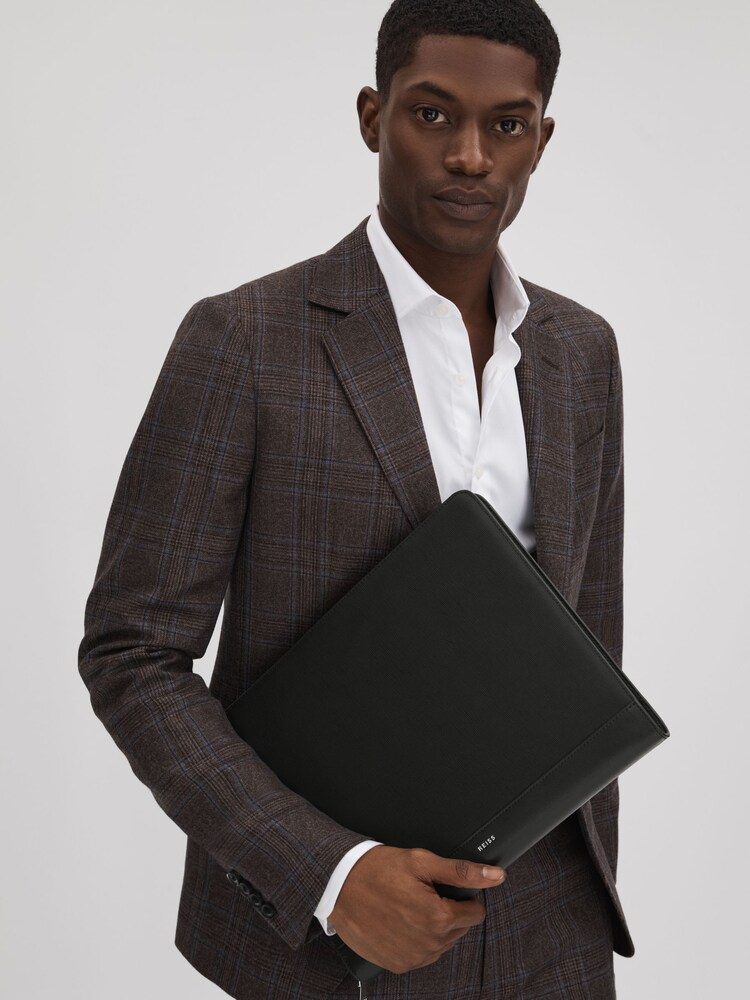 Reiss Black Declan Saffiano Leather Folio - Image 2 of 5