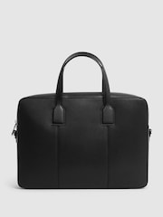 Reiss Black Dominik Leather Briefcase - Image 1 of 6