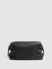 Reiss Black Cole Leather Washbag - Image 1 of 5