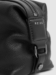 Reiss Black Cole Leather Washbag - Image 5 of 5