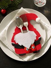 Set of 6 Christmas Gonk Cutlery Holders - Slika 1 iz 3