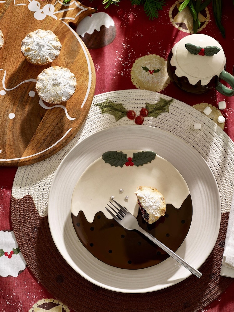 Set of 4 Natural Christmas Pudding Placemats - Image 2 of 2