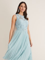 Phase Eight Green Amora Lace Bodice Dress - Image 1 of 6