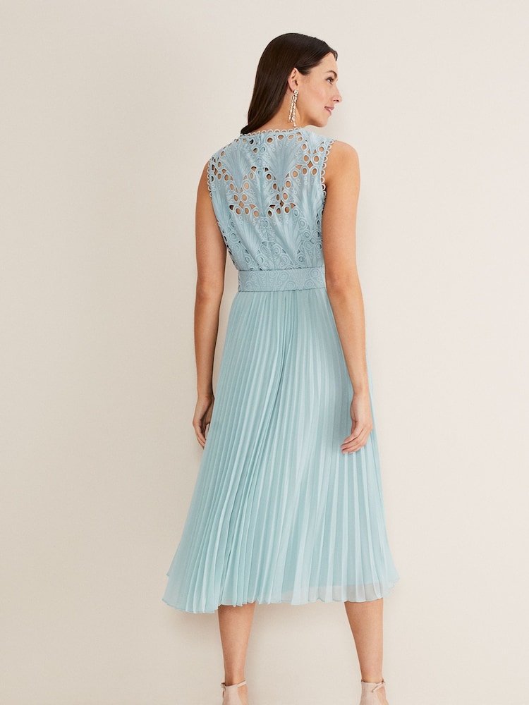 Phase Eight Green Amora Lace Bodice Dress - Image 2 of 6