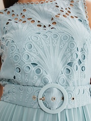 Phase Eight Green Amora Lace Bodice Dress - Image 5 of 6