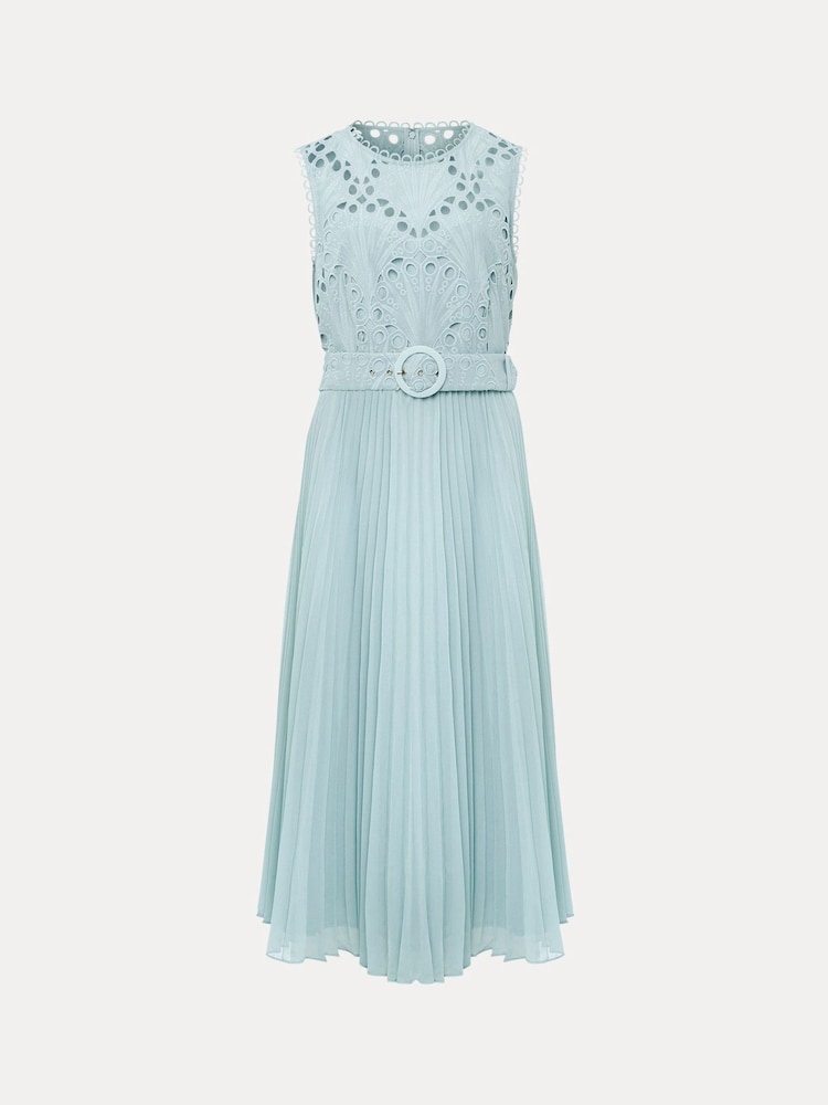 Phase Eight Green Amora Lace Bodice Dress - Image 6 of 6