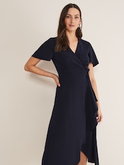 Phase Eight Light Blue Petite Julissa Wrap Dress - Image 1 of 6