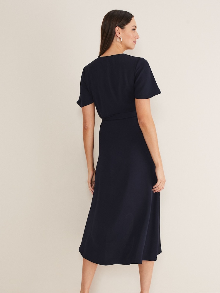 Phase Eight Light Blue Petite Julissa Wrap Dress - Image 2 of 6