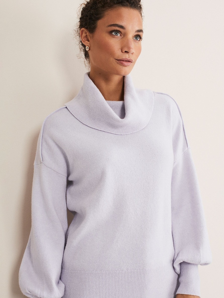 Phase Eight Purple Eveleen Knitted Jumper - Image 4 of 4 Phase Eight Purple Eveleen Knitted Jumper - Image 4 of 4