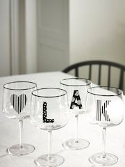 Clear Monogram Gin Glass - Image 1 of 8