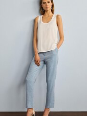 White Satin Front Knit Vest - Image 2 of 6