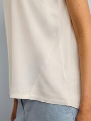 White Satin Front Knit Vest - Image 5 of 6