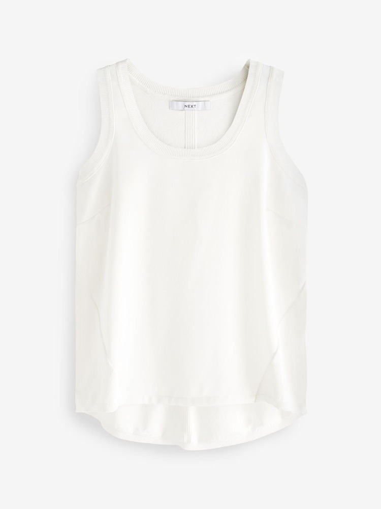 White Satin Front Knit Vest - Image 6 of 6