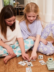 Cream/Lilac Cotton Pyjamas 2 Packs (3-16yrs) - Image 3 of 11