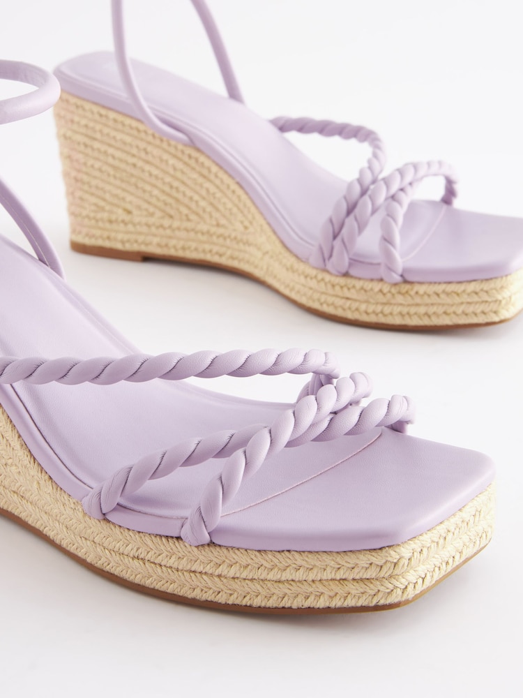 Buy Lilac Purple Forever Comfort® Twist Strap Detail Square Toe