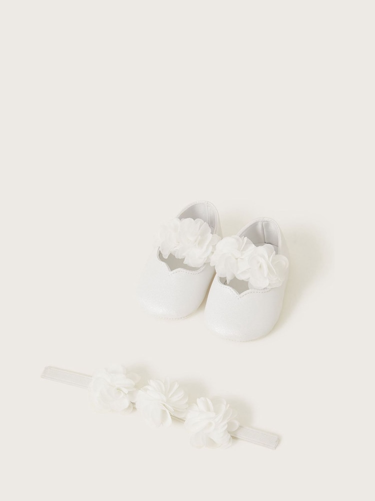 Monsoon Natural Corsage Bando and Bootie Set - Image 1 of 2
