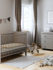 Little Acorns Light Grey Classic 3 Draw Dresser Changing Unit - Image 2 of 5